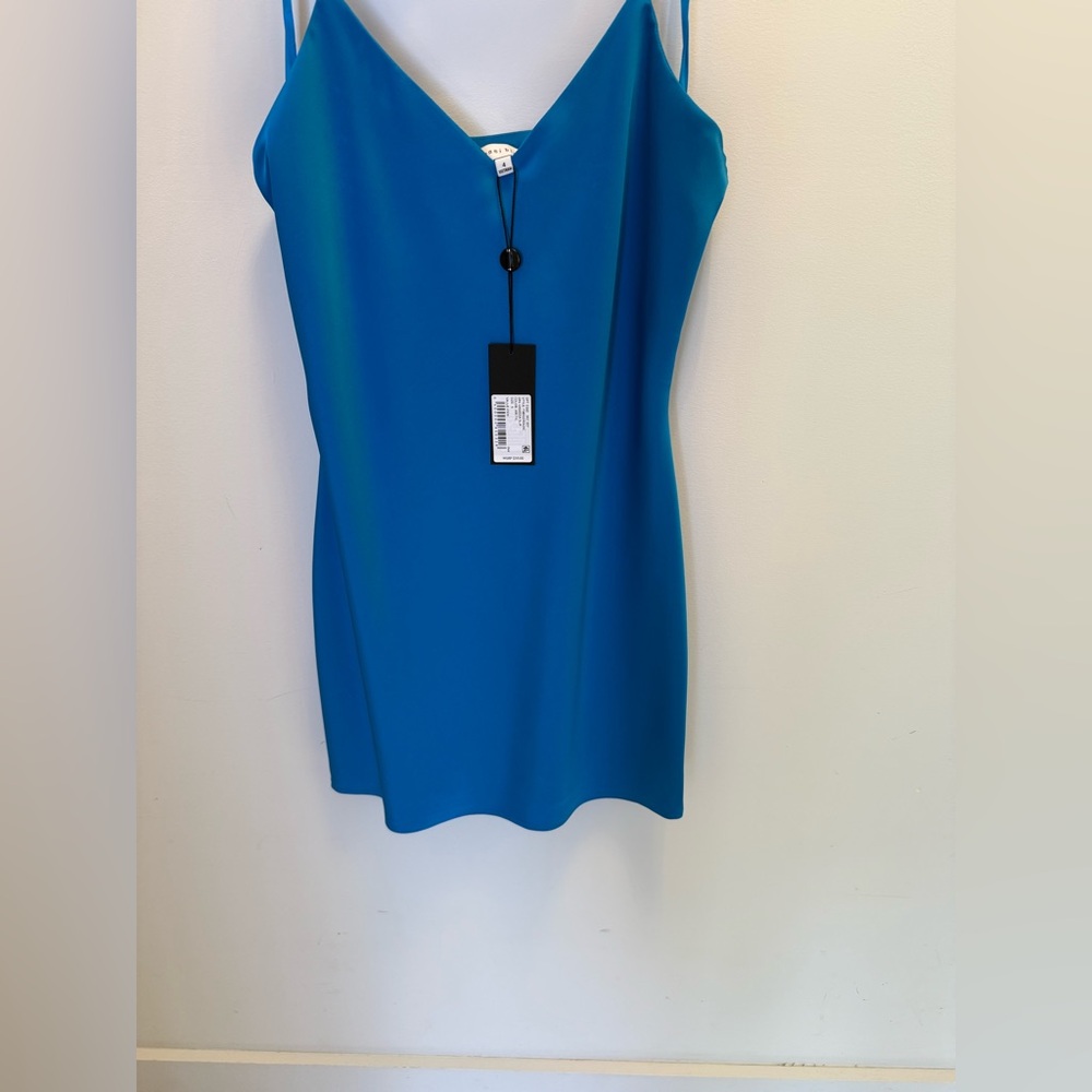 Gianni Bini Blue Fitted Sleeveless Camisole Dress